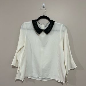 Twik Peter Pan collared top